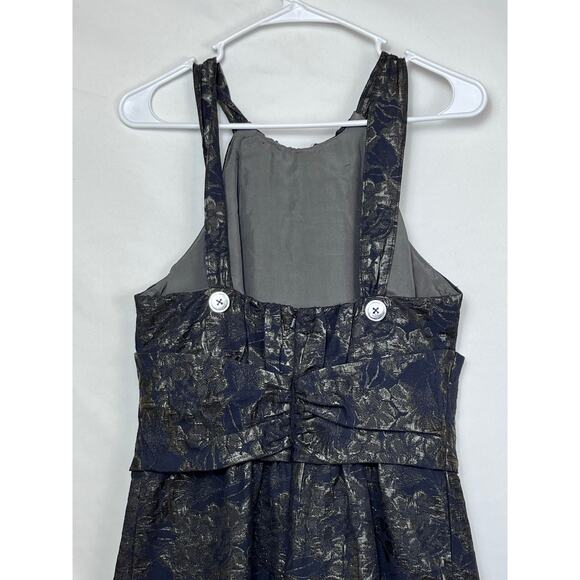 Vera Wang Womens 8 Gray Silk Blend Sleeveless Straight Cocktail Formal Dress - Picture 10 of 10